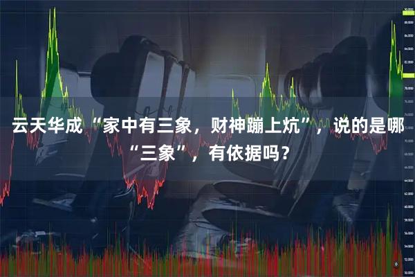 云天华成 “家中有三象，财神蹦上炕”，说的是哪“三象”，有依据吗？